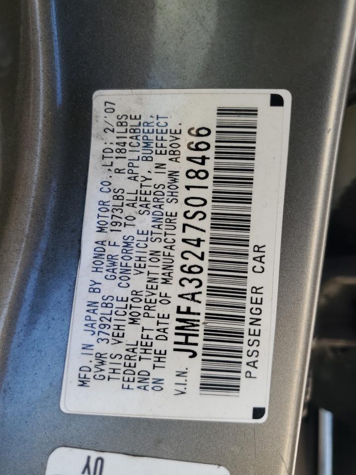 JHMFA36247S018466 2007 Honda Civic Hybrid