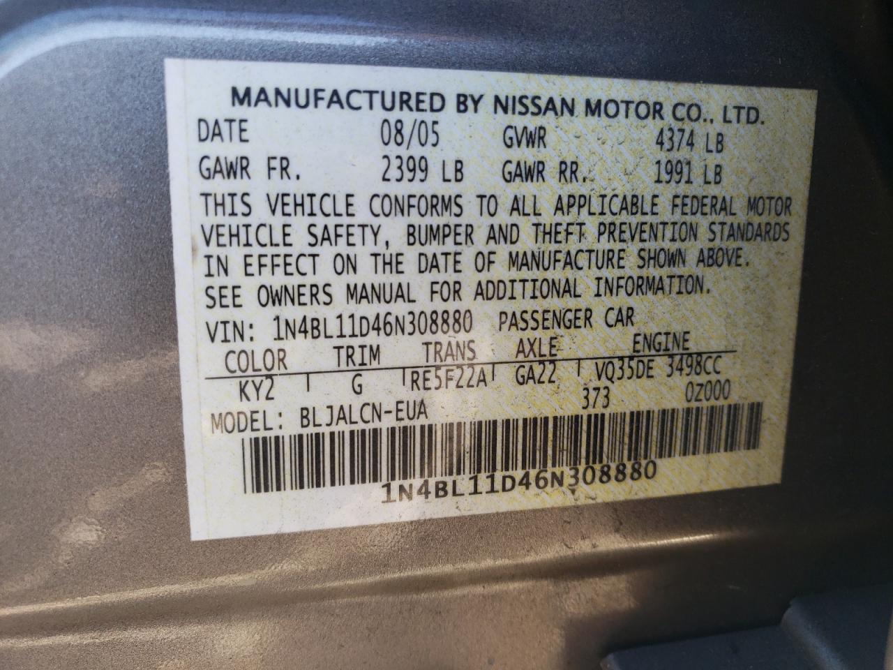 2006 Nissan Altima - Image 13