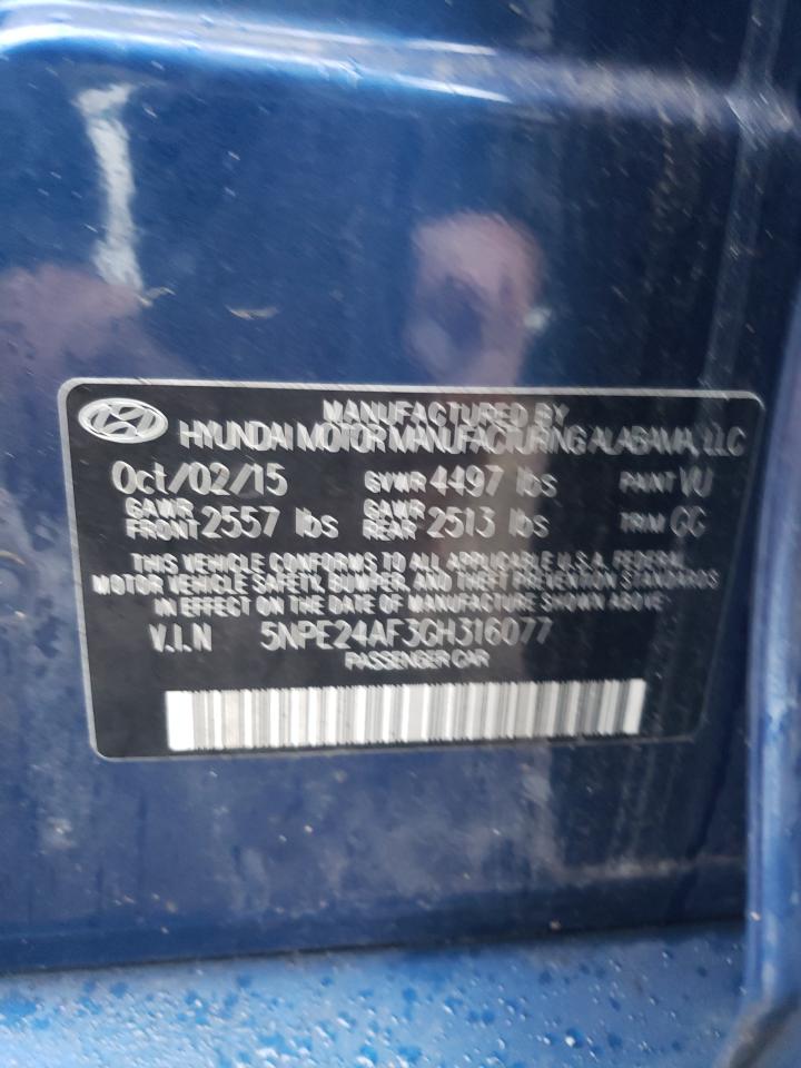 5NPE24AF3GH316077 2016 Hyundai Sonata Se