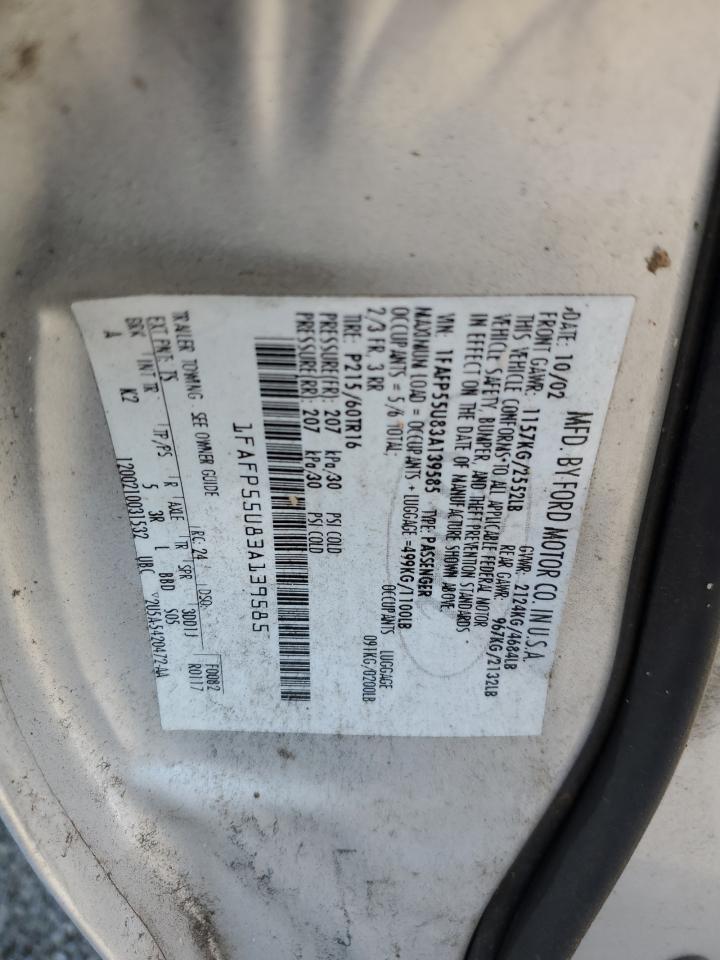 1FAFP55U83A139585 2003 Ford Taurus Ses