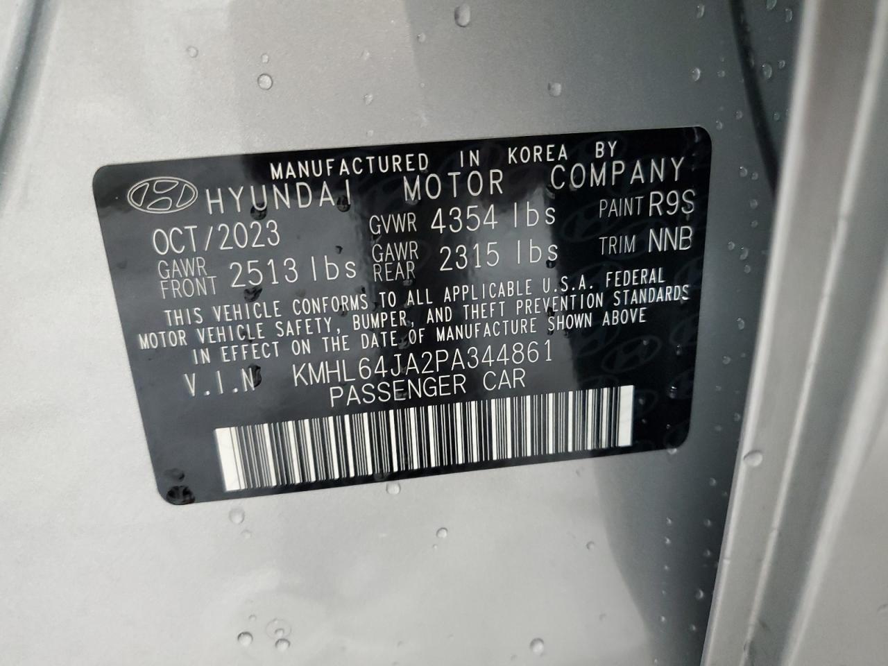 KMHL64JA2PA344861 2023 Hyundai Sonata Sel