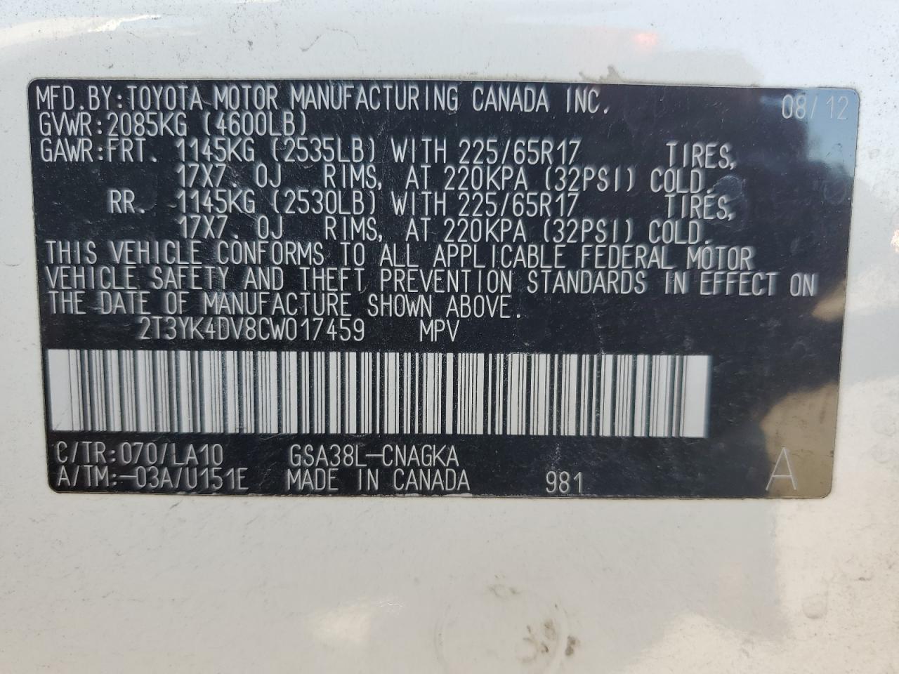 2012 Toyota RAV 4 - Image 14