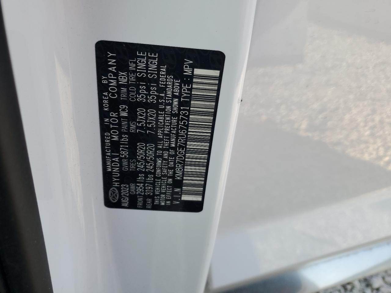 KM8R7DGE7RU675731 2024 Hyundai Palisade Calligraphy