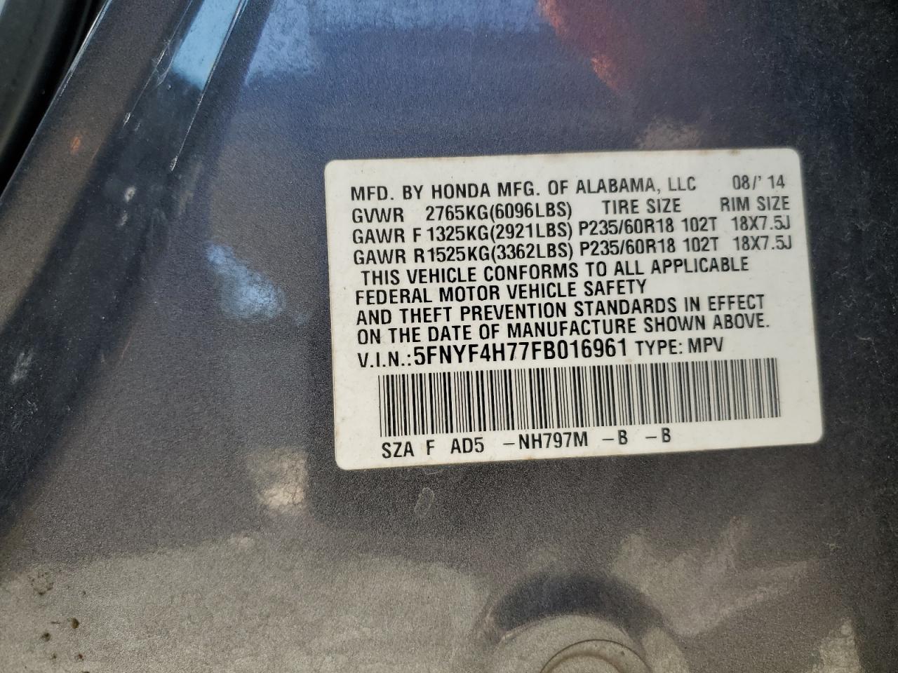 2015 Honda Pilot - Image 14