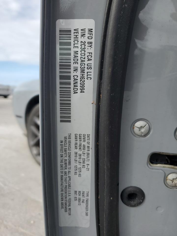 2021 Dodge Challenger Sxt VIN: 2C3CDZAG3MH620994 Lot: 76155614