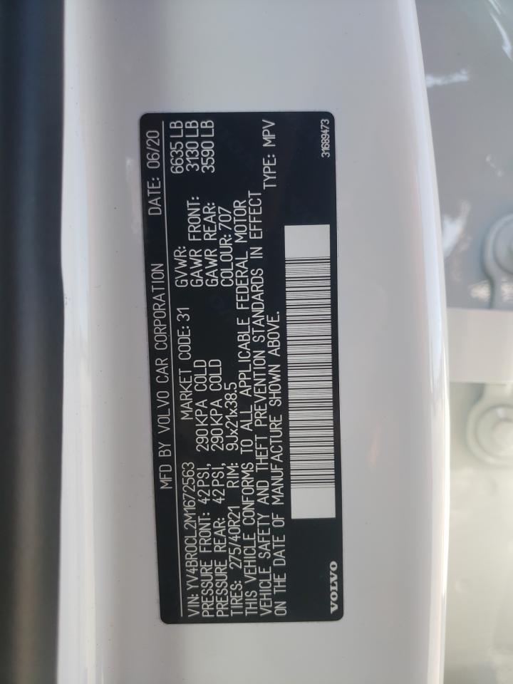 YV4BR0CL2M1672563 2021 Volvo Xc90 T8 Recharge Inscription