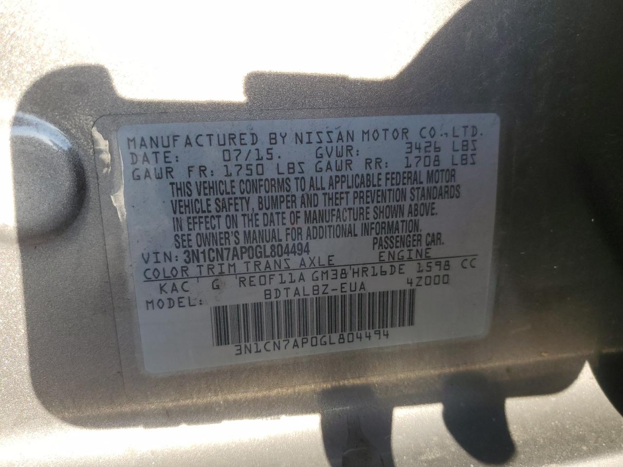 2016 Nissan Versa - Image 15