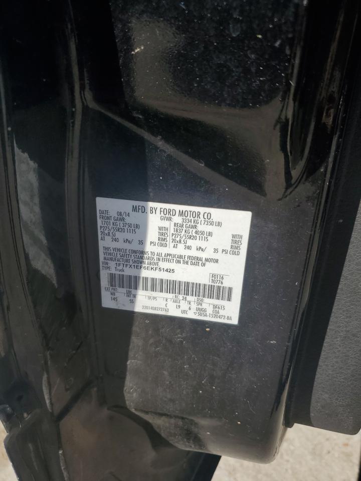 2014 Ford F150 Super Cab VIN: 1FTFX1EF6EKF51425 Lot: 73946954