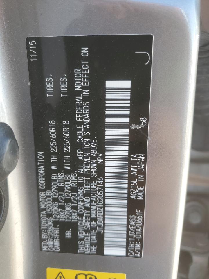 JTJBARBZ1G2057146 2016 Lexus Nx 200T Base