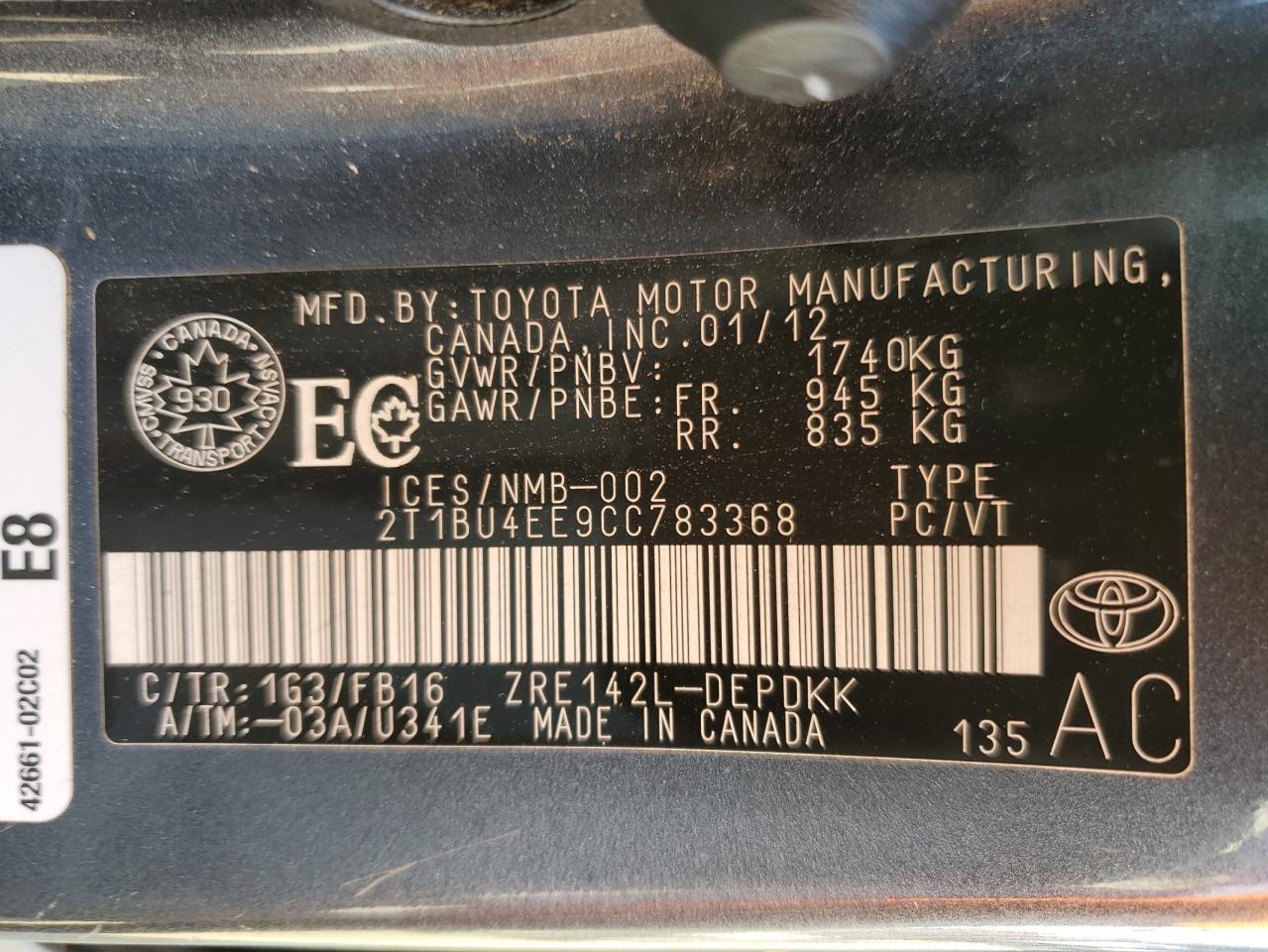2012 Toyota Corolla - Image 12
