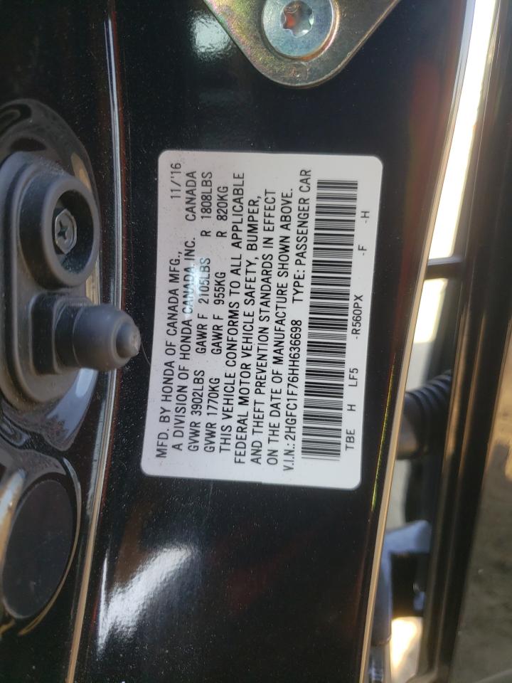 2HGFC1F76HH636698 2022 Honda Civic Exl