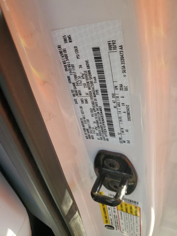 2022 Ford F150 Super Cab VIN: 1FTEX1CPXNKE54493 Lot: 78386884