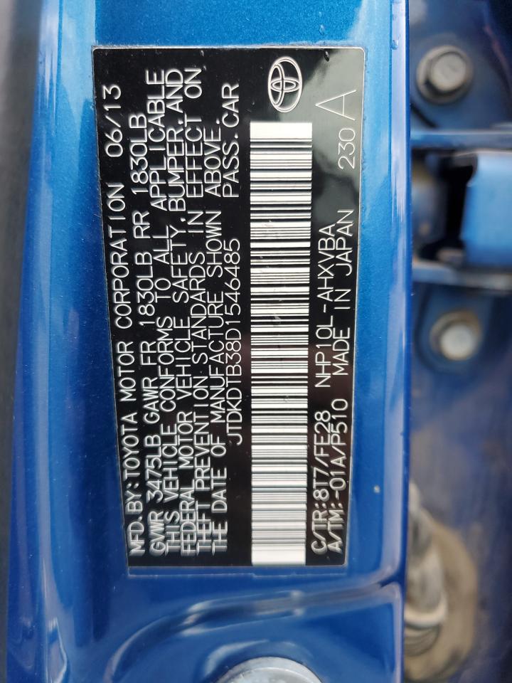 JTDKDTB38D1546485 2013 Toyota Prius C