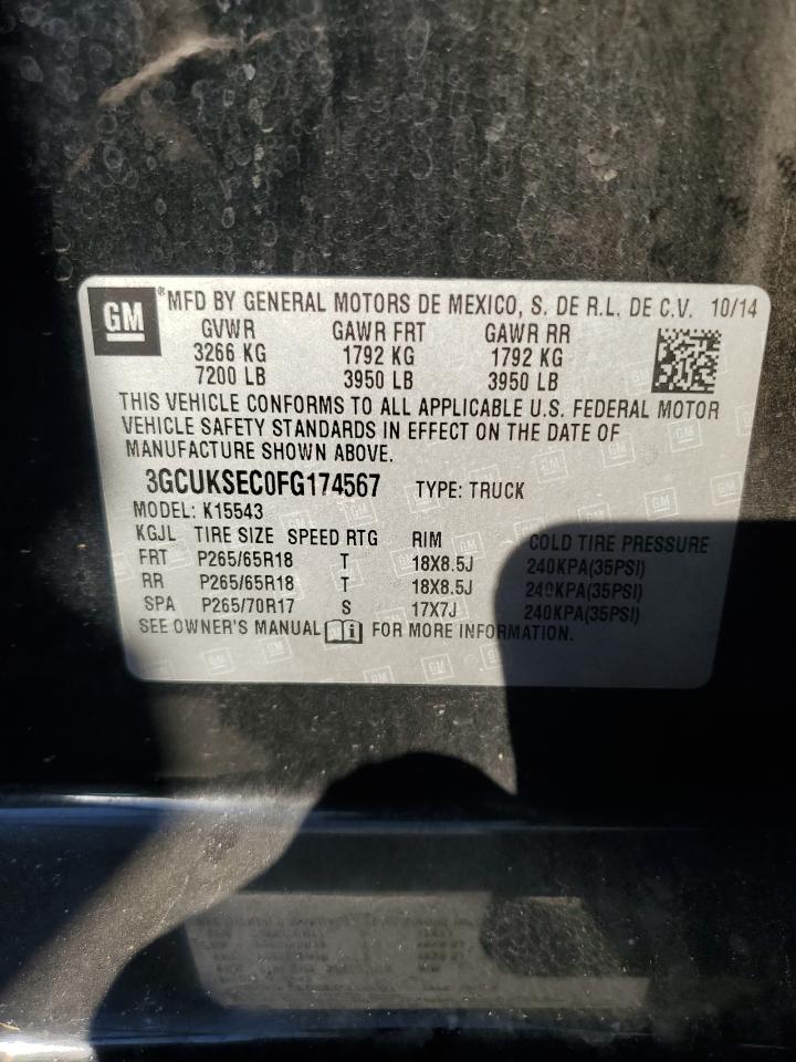 3GCUKSEC0FG174567 2015 Chevrolet Silverado K1500 Ltz