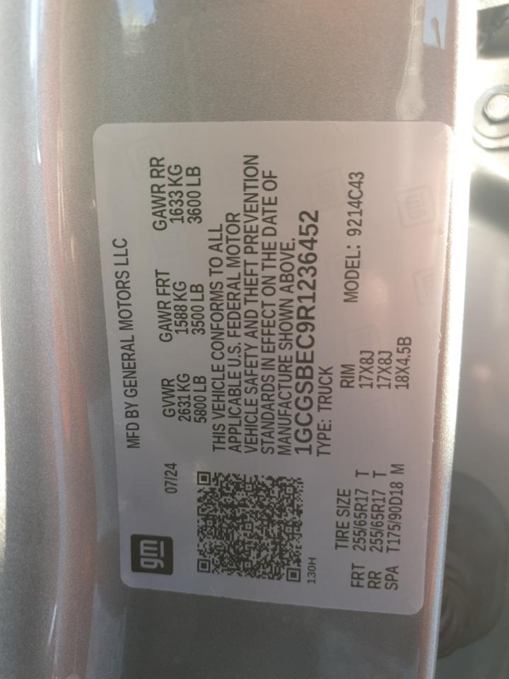 1GCGSBEC9R1236452 2024 Chevrolet Colorado