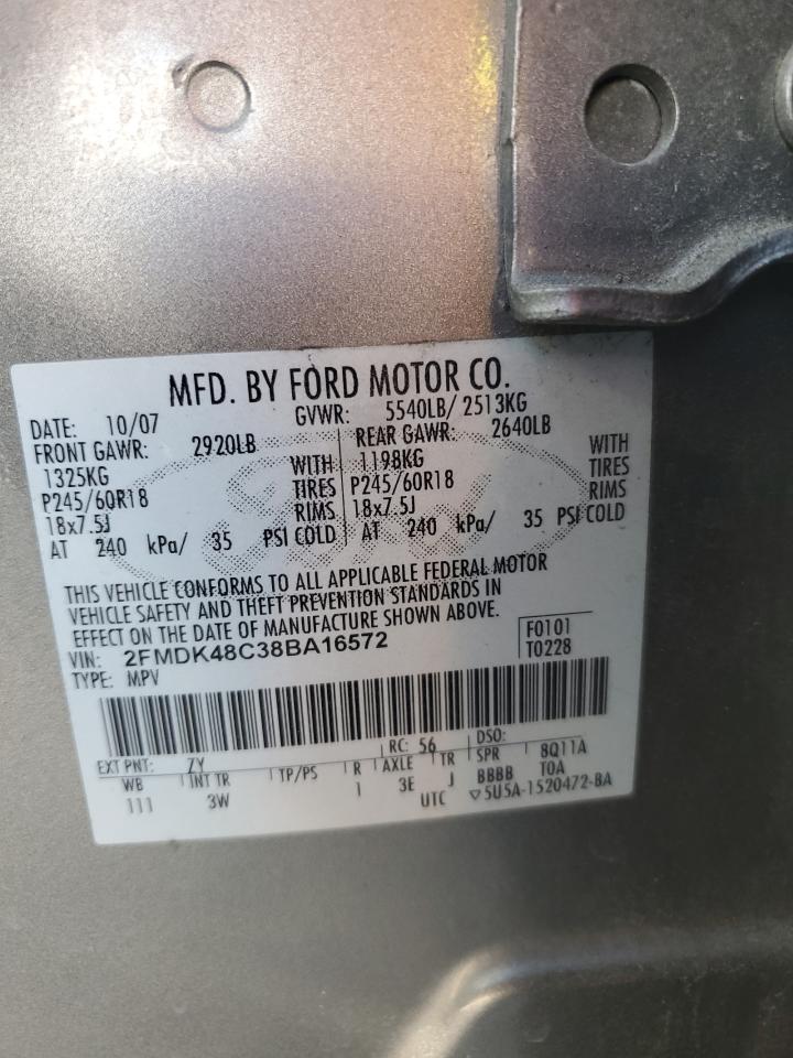 2FMDK48C38BA16572 2008 Ford Edge Sel