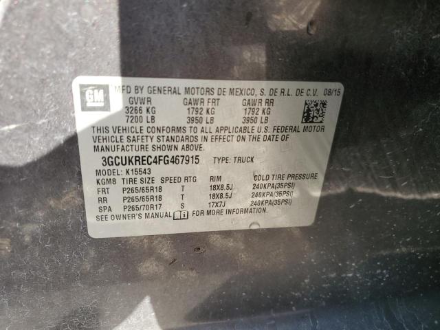 2015 CHEVROLET SILVERADO K1500 LT
