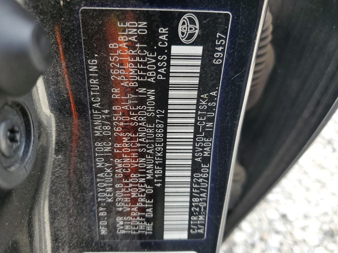 4T1BF1FK9EU868712 2014 Toyota Camry L