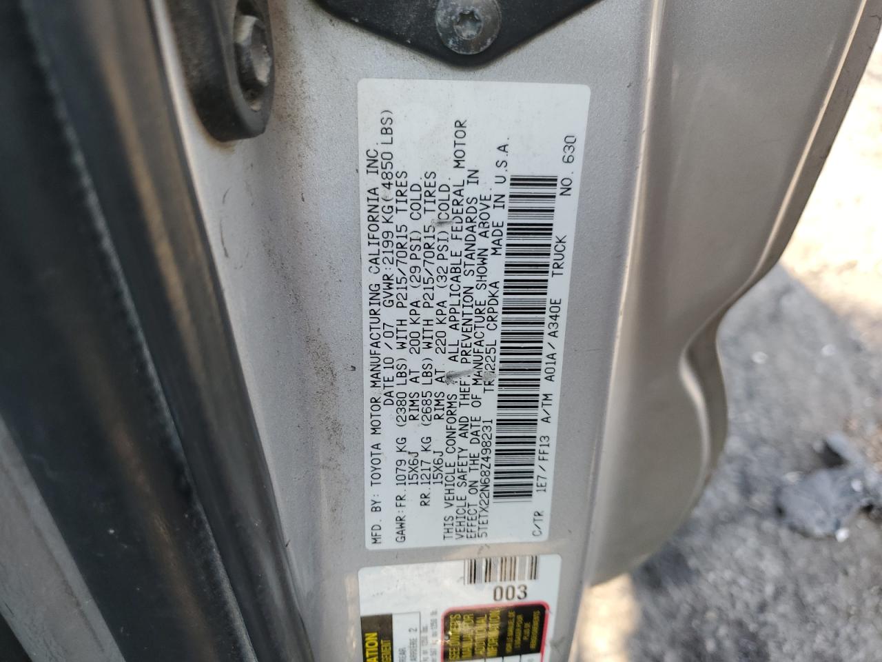 5TETX22N68Z498231 2008 Toyota Tacoma Access Cab