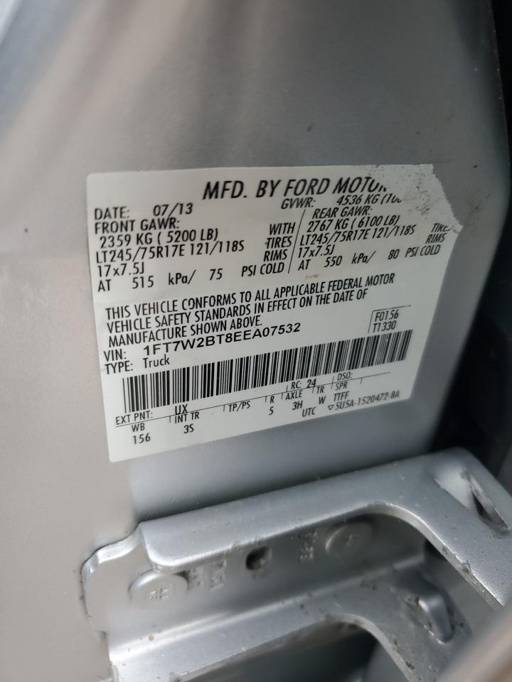 1FT7W2BT8EEA07532 2014 Ford F250 Super Duty