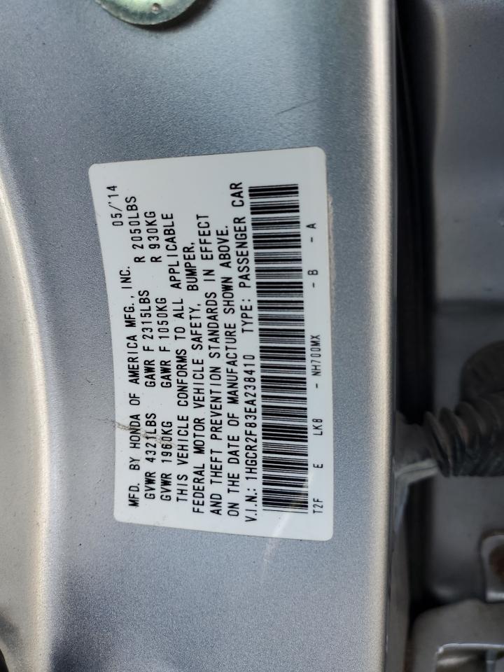 1HGCR2F83EA238410 2014 Honda Accord Exl