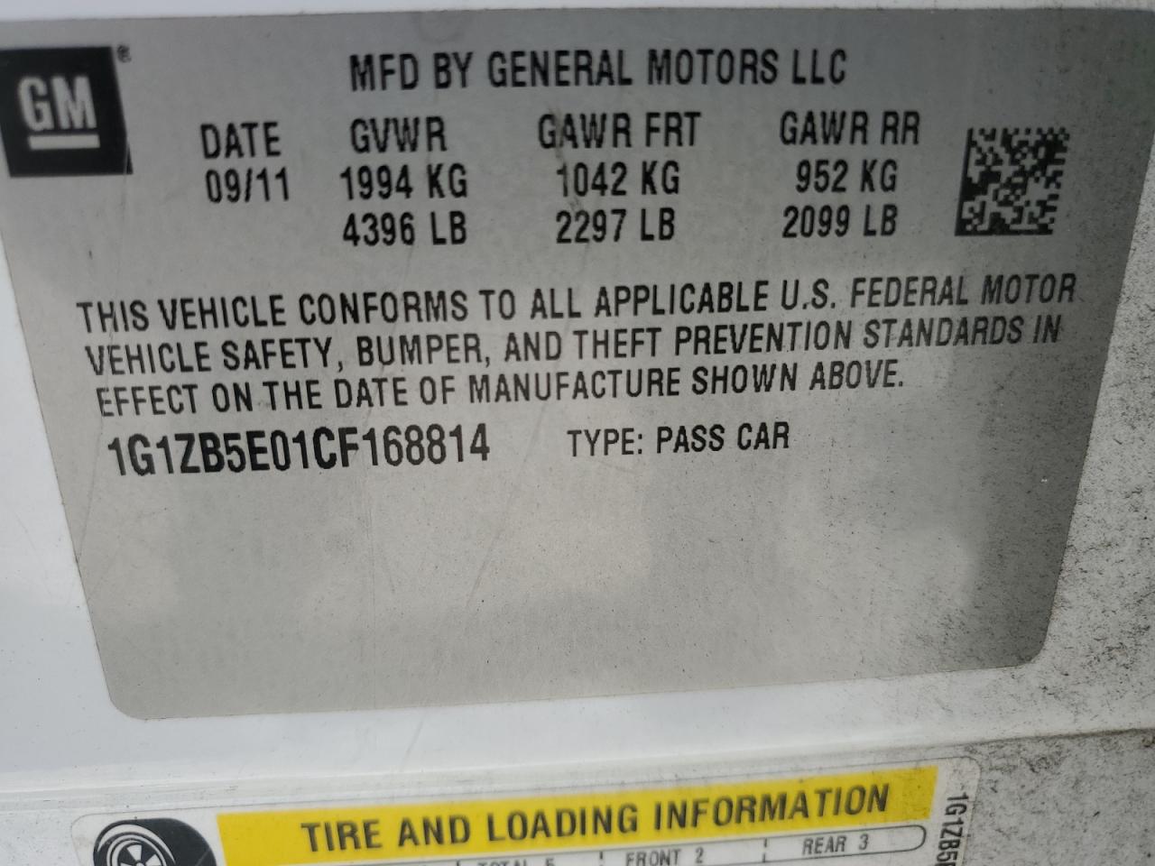 2012 Chevrolet Malibu - Image 15