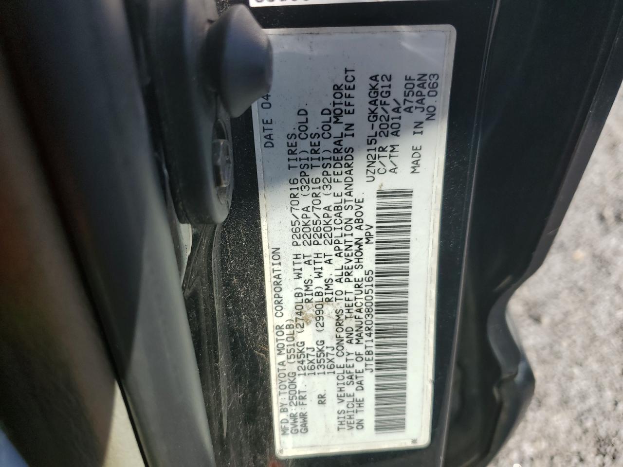 JTEBT14R038005165 2003 Toyota 4Runner Sr5