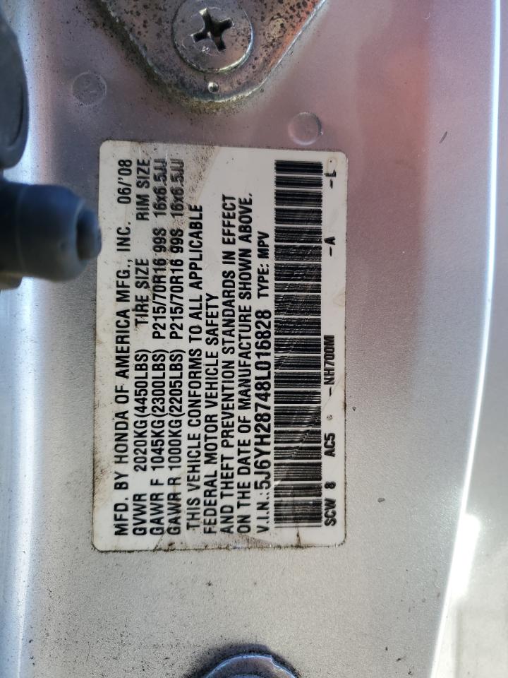 2008 Honda Element Ex VIN: 5J6YH28748L016828 Lot: 76548284