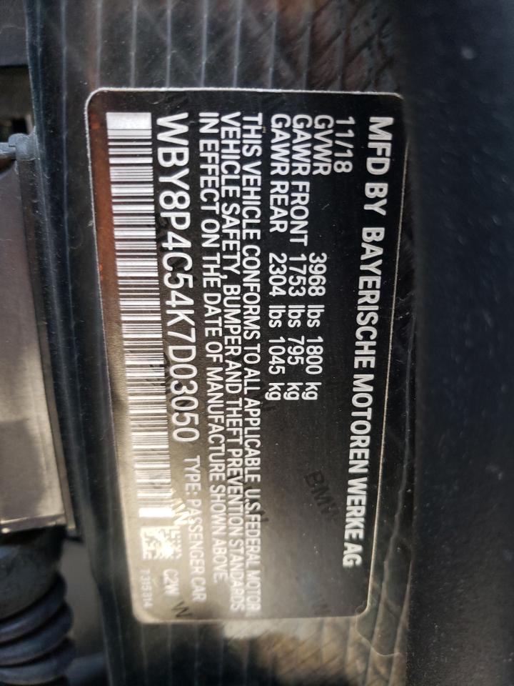 WBY8P4C54K7D03050 2019 BMW I3 Rex