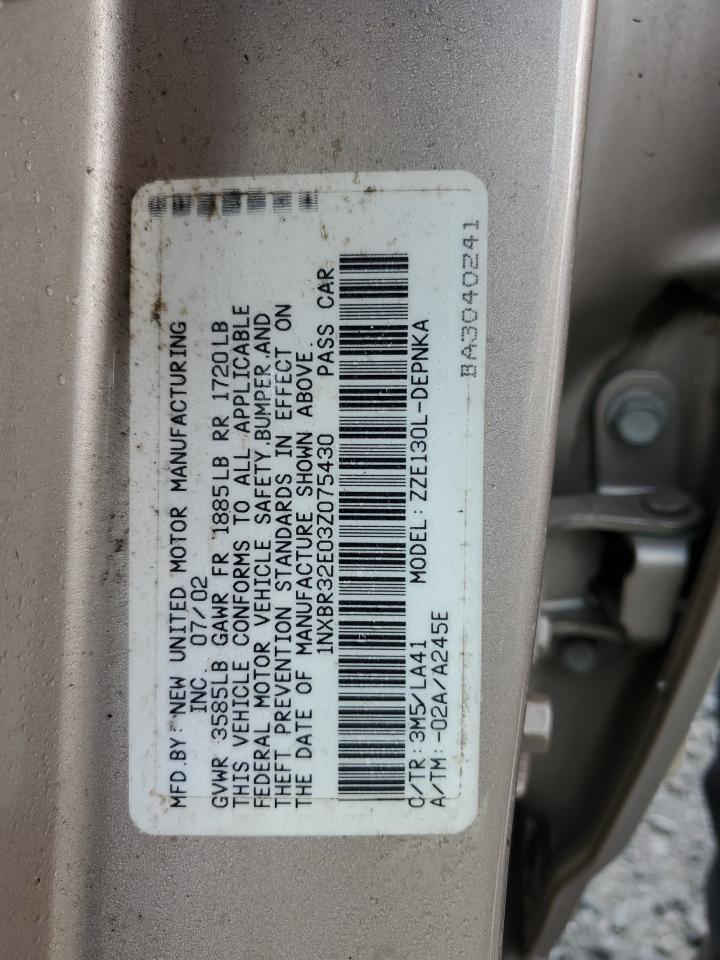 1NXBR32E03Z075430 2003 Toyota Corolla Ce