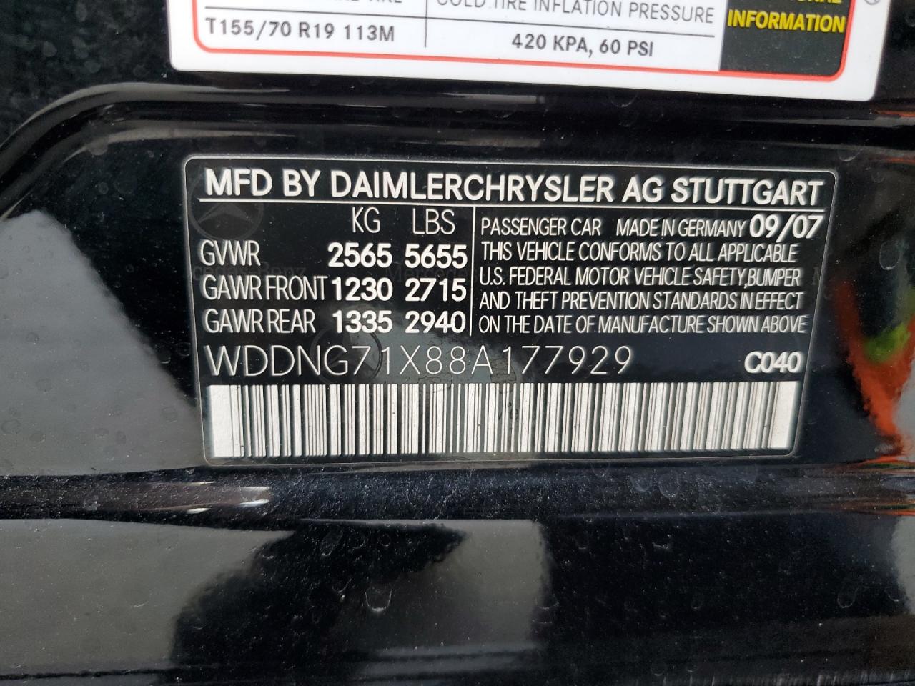 WDDNG71X88A177929 2008 Mercedes-Benz S 550