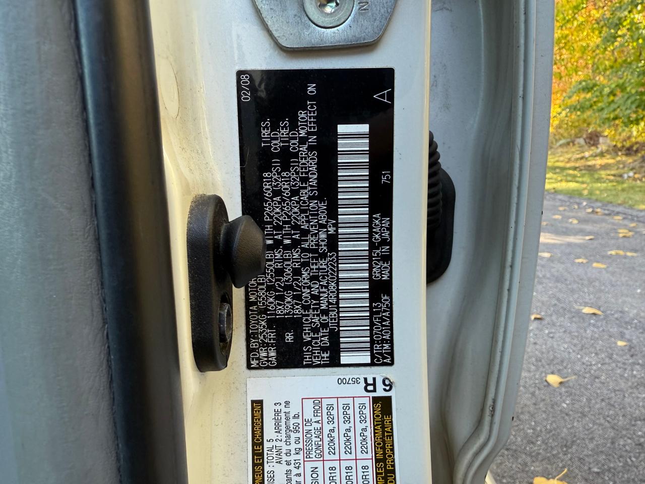 JTEBU14R08K022233 2008 Toyota 4Runner Sr5