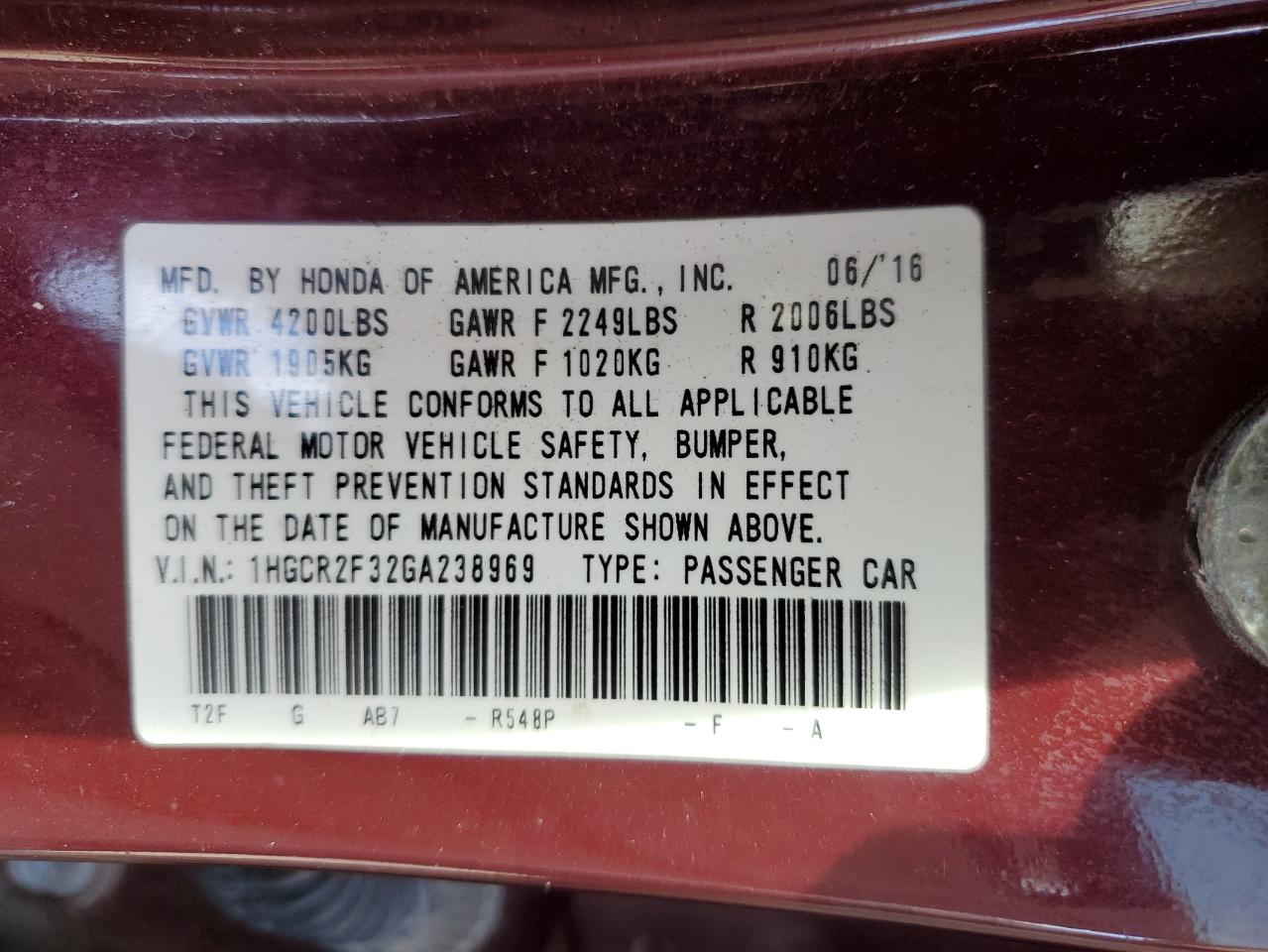2016 Honda Accord - Image 13