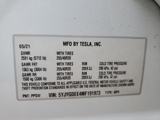 5YJYGDEE4MF191973 Tesla Model Y  12