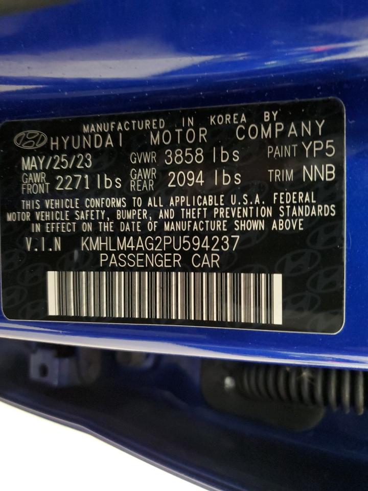 2023 Hyundai Elantra Sel VIN: KMHLM4AG2PU594237 Lot: 77811824