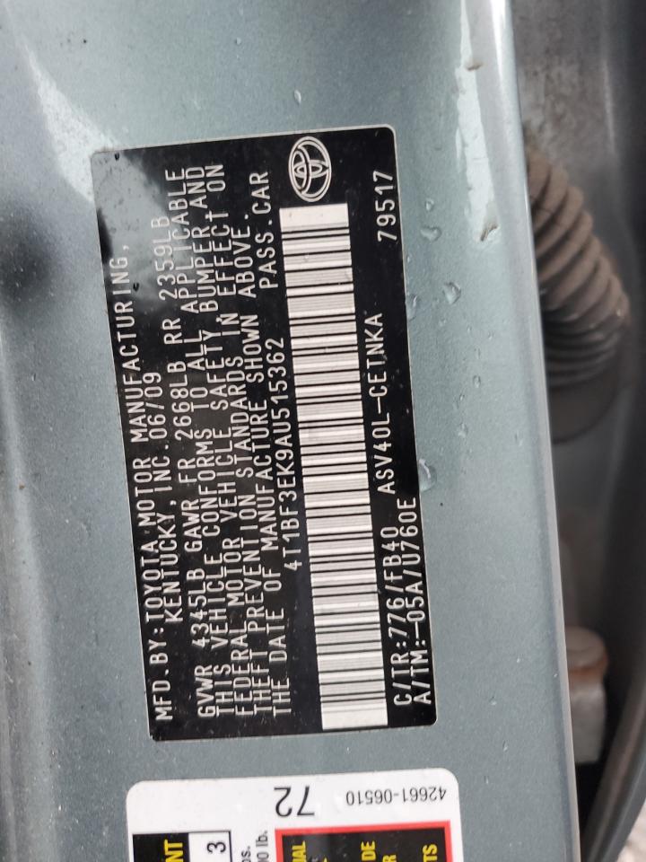 4T1BF3EK9AU515362 2010 Toyota Camry Base