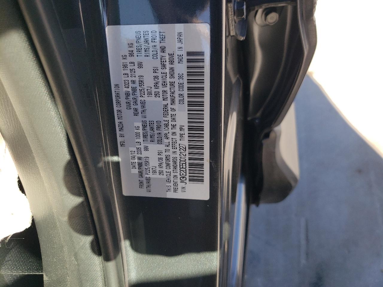 2013 Mazda Cx-5 Gt VIN: JM3KE2DE5D0121227 Lot: 77130394