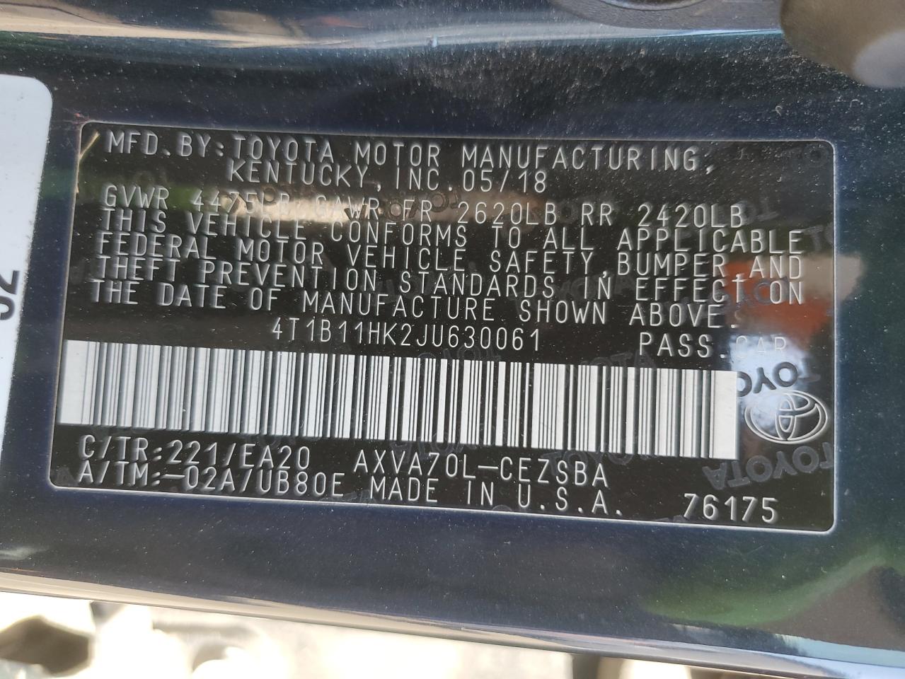2018 Toyota Camry - Image 13