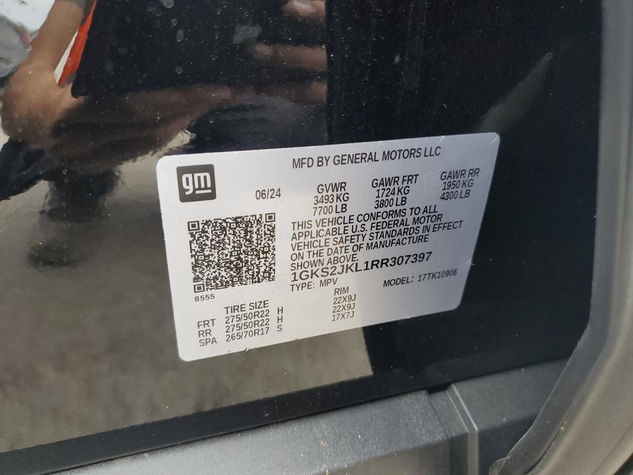 2024 GMC Yukon Xl Denali VIN: 1GKS2JKL1RR307397 Lot: 78800474