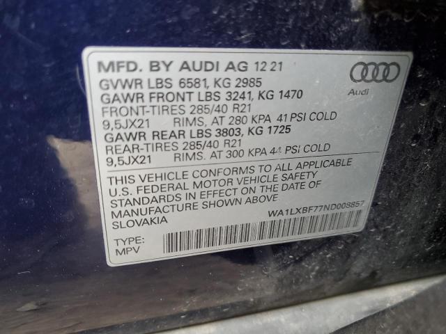 WA1LXBF77ND008857 Audi Q7 PREMIUM 13