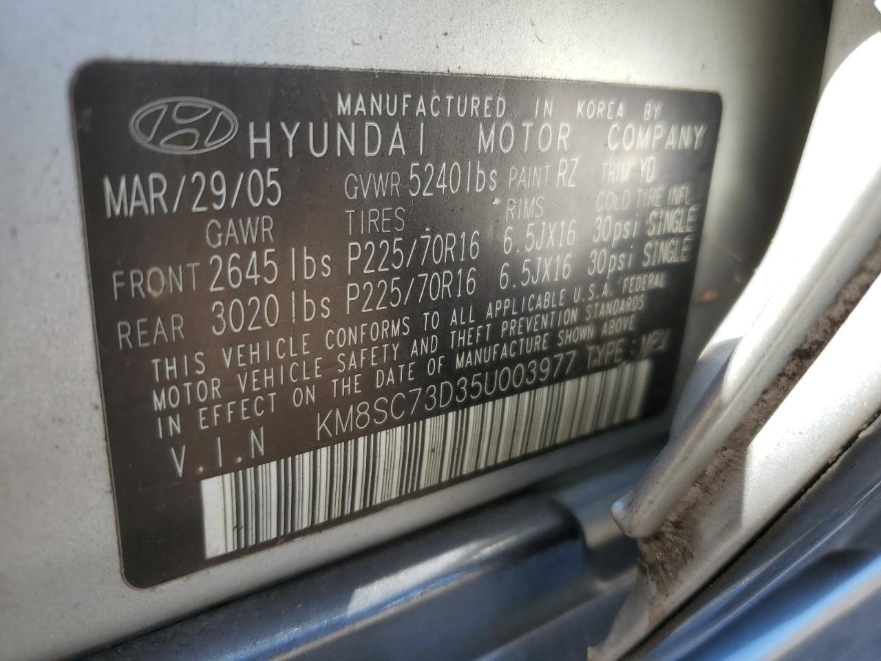 2005 Hyundai Santa Fe Gls VIN: KM8SC73D35U003977 Lot: 75343854