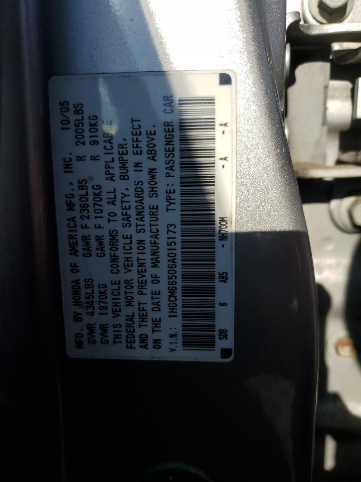 2006 Honda Accord Ex VIN: 1HGCM66506A015173 Lot: 76707424