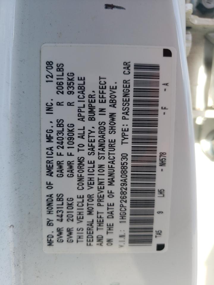 1HGCP26829A088530 2009 Honda Accord Exl