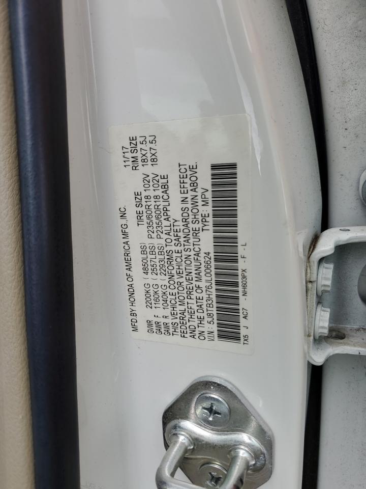 5J8TB3H76JL006624 2018 Acura Rdx Advance