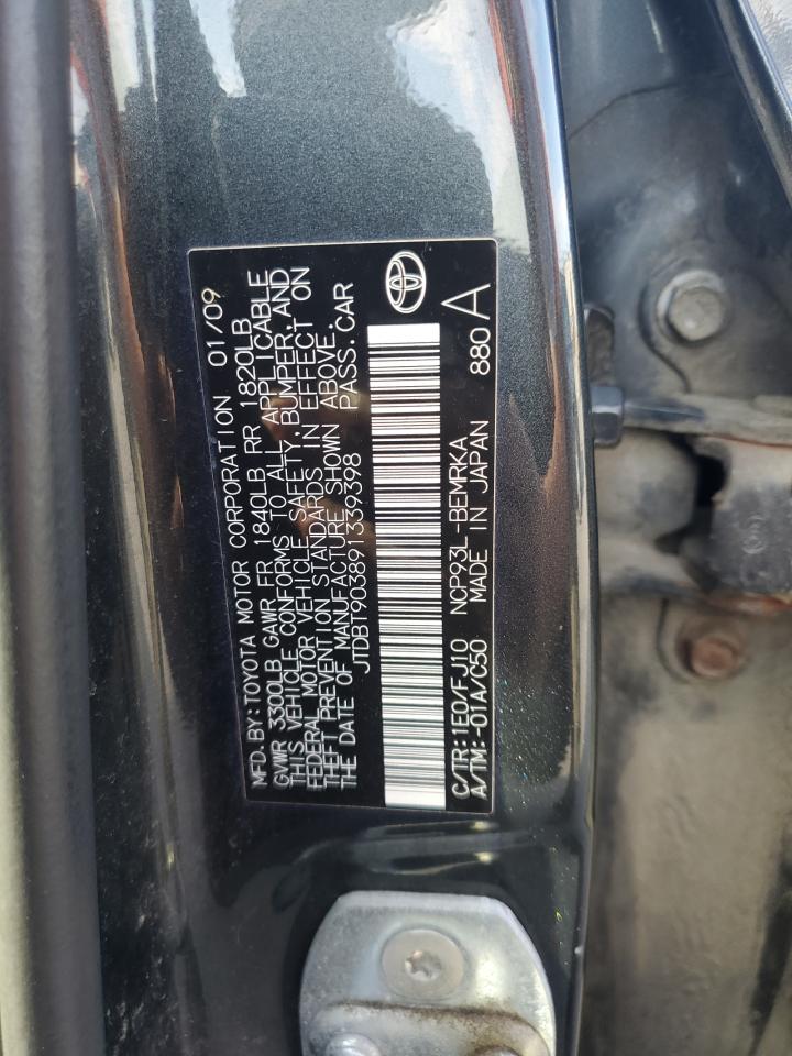 JTDBT903891339398 2009 Toyota Yaris