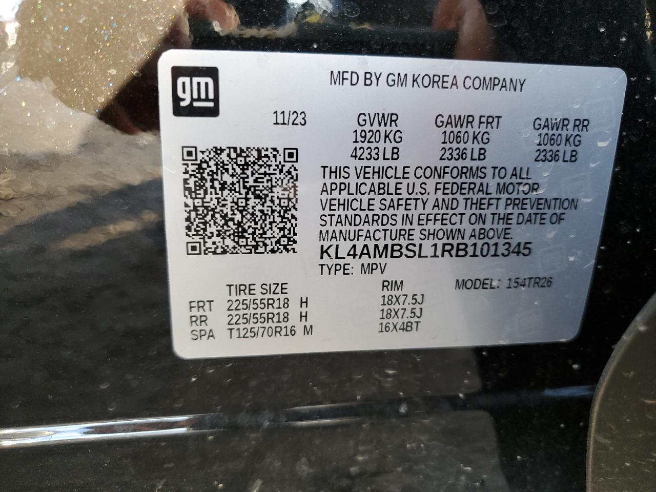 2024 Buick Encore Gx Preferred VIN: KL4AMBSL1RB101345 Lot: 73486704