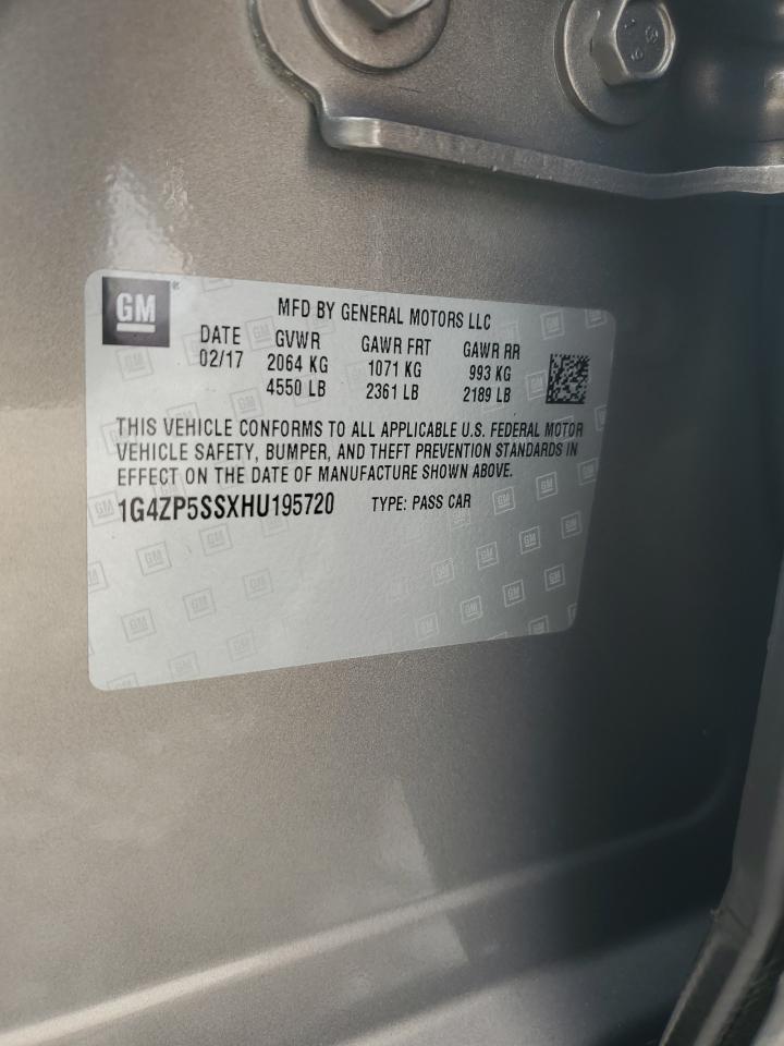 2017 Buick Lacrosse Essence VIN: 1G4ZP5SSXHU195720 Lot: 77200114