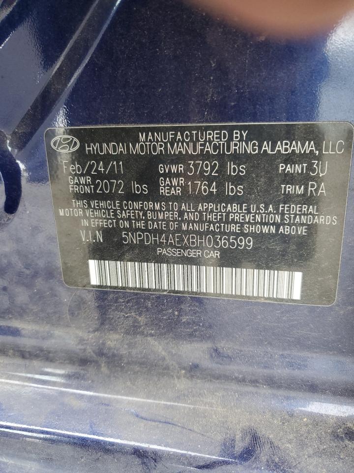 5NPDH4AEXBH036599 2011 Hyundai Elantra Gls