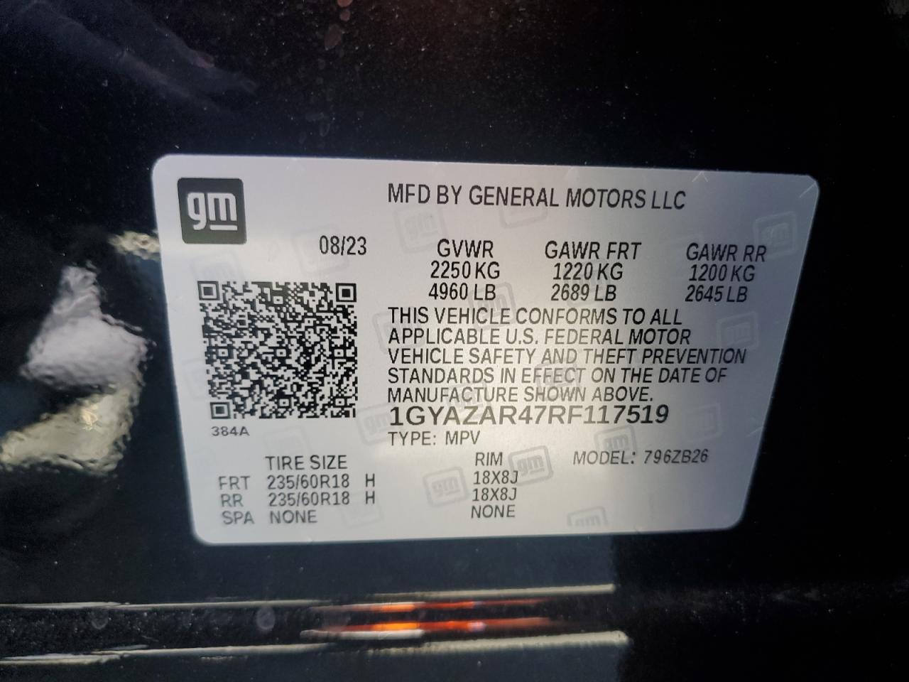 1GYAZAR47RF117519 2024 Cadillac Xt4 Luxury