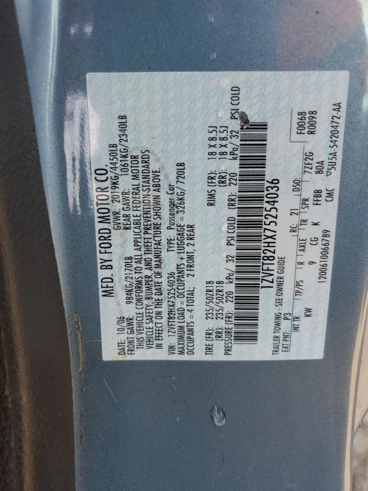 2007 Ford Mustang Gt VIN: 1ZVFT82HX75254036 Lot: 75170364